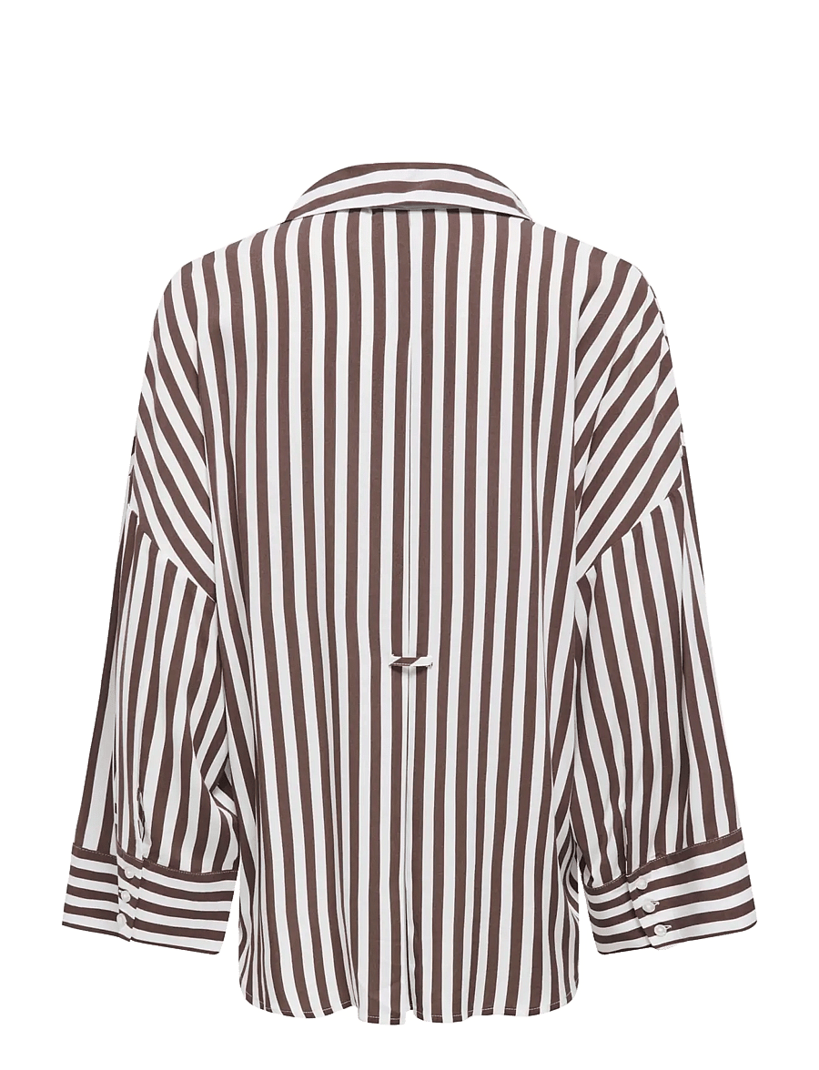 JDY - JDYLAUREL LIFE 7/8 SHIRT WVN - langärmlige hemden - coffee bean - 1