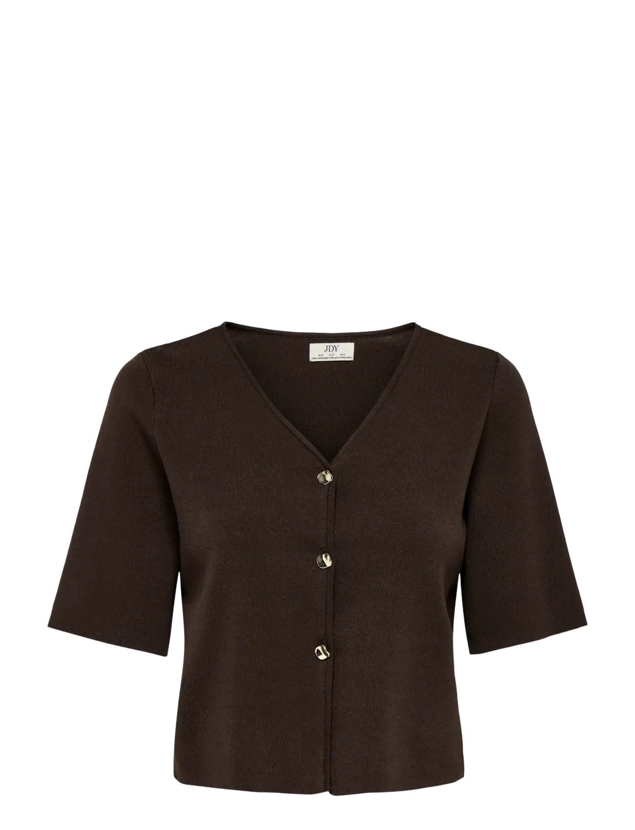 JDY JDYASTRA 3/4 V-NECK BUTTON CARDIGAN KNT - Kleidung - COFFEE BEAN / brown