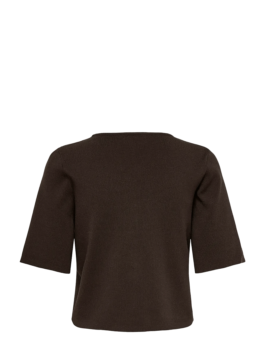 JDY - JDYASTRA 3/4 V-NECK BUTTON CARDIGAN KNT - coffee bean - 2