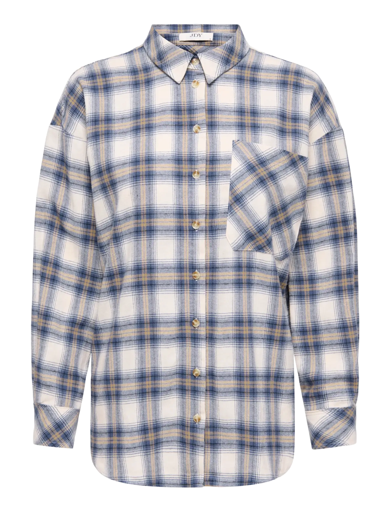 JDY mauve L/S Check Loose Shirt Wvn, S, Shirts, Grau - Long-sleeved, Frauen