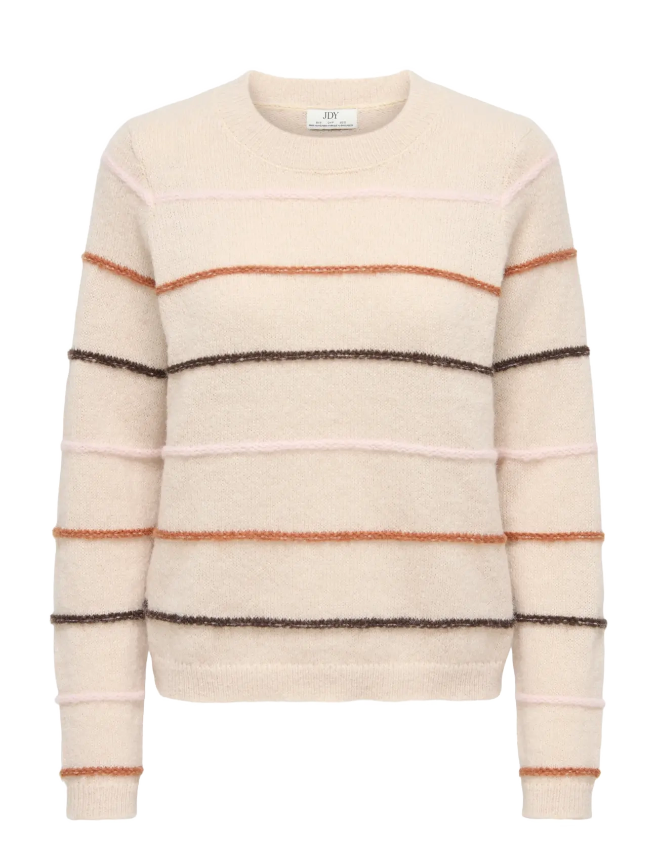 JDY JDYSIGRID LIFE L/S ON STRUC PULLOVER KNT - Kläder - CEMENT / cream