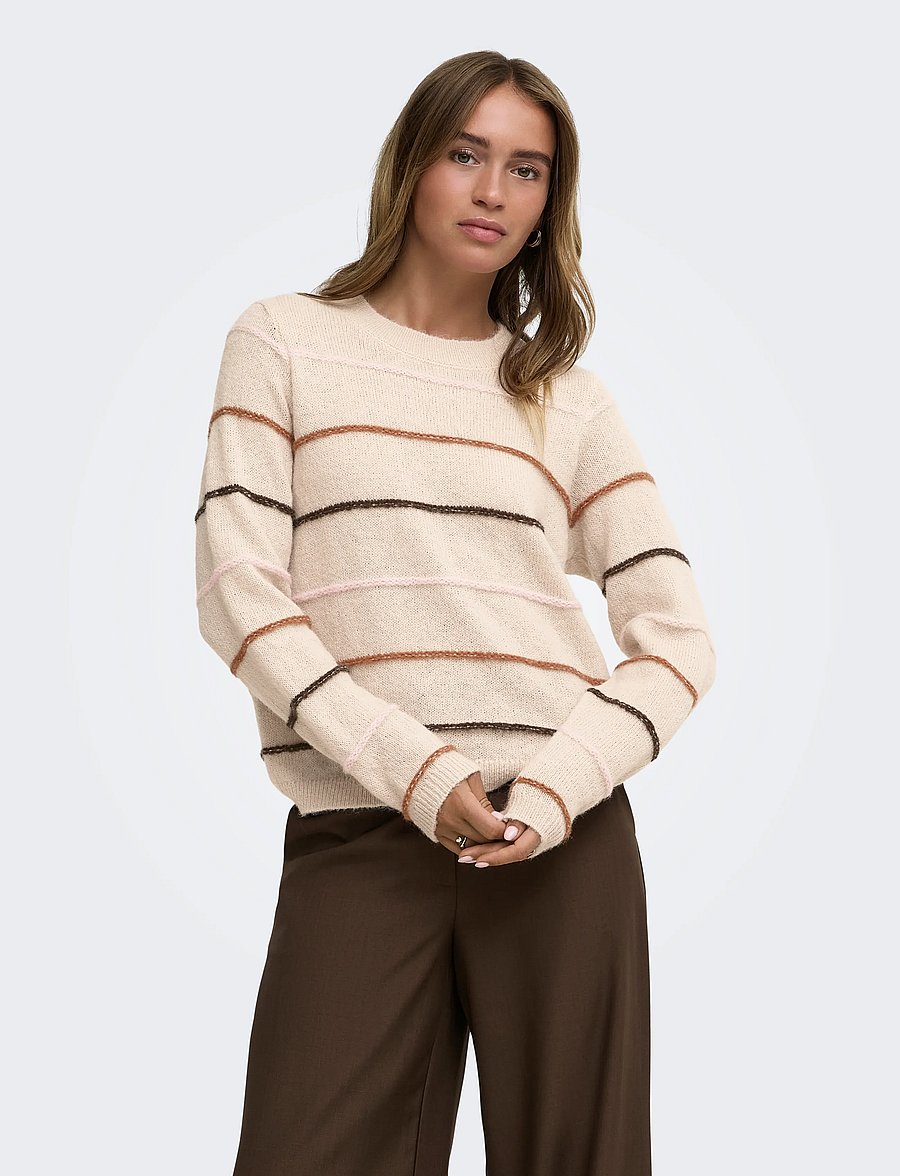 JDY - JDYSIGRID LIFE L/S ON STRUC PULLOVER KNT - cement - 0