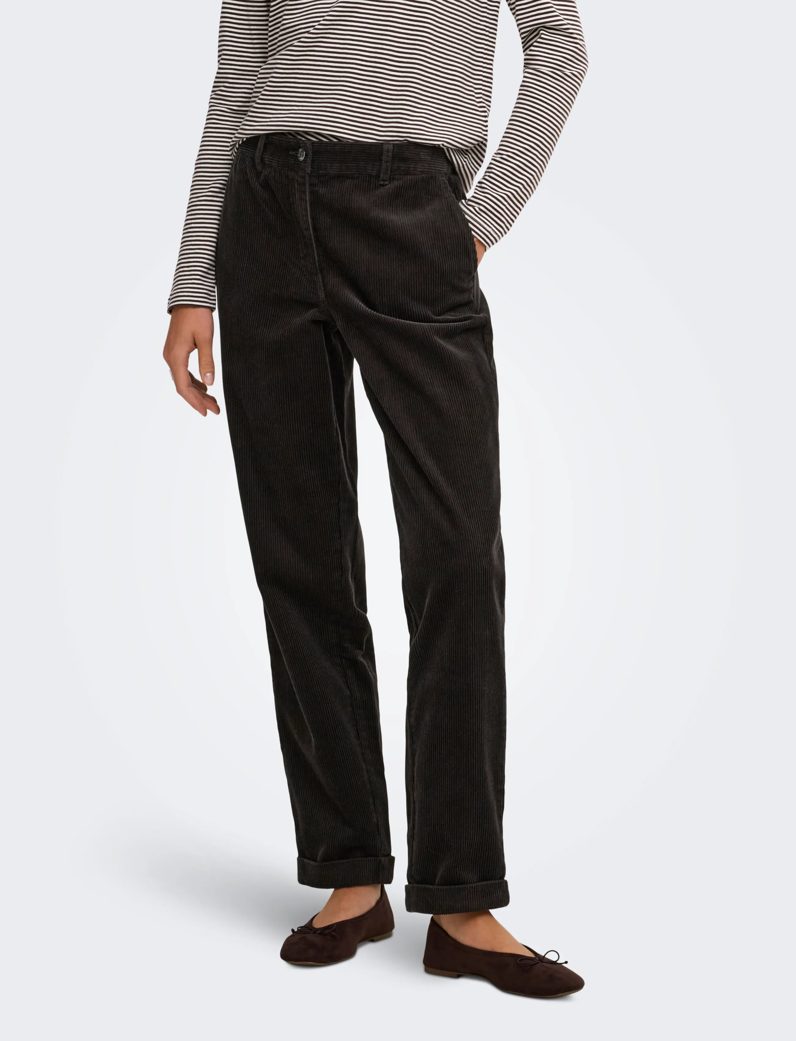JDY JDYSHIRAZ MW ANK PANT PNT - Chinos - CHOCOLATE TORTE / brown