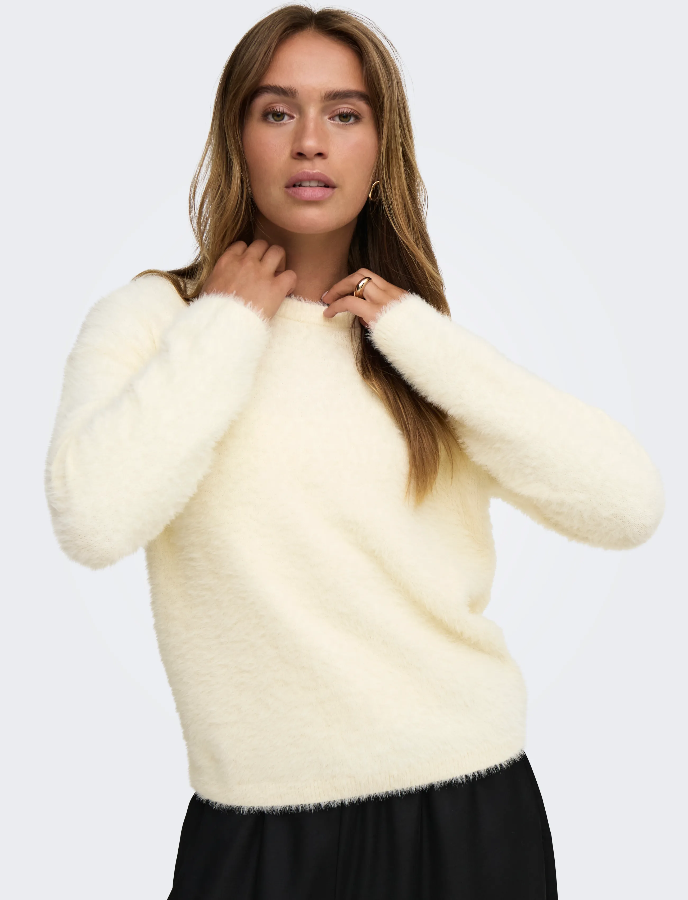 JDY JDYPRIME JAYLA L/S ON PULLOVER KNT NOOS - Fødselsdag - CLOUD DANCER / cream