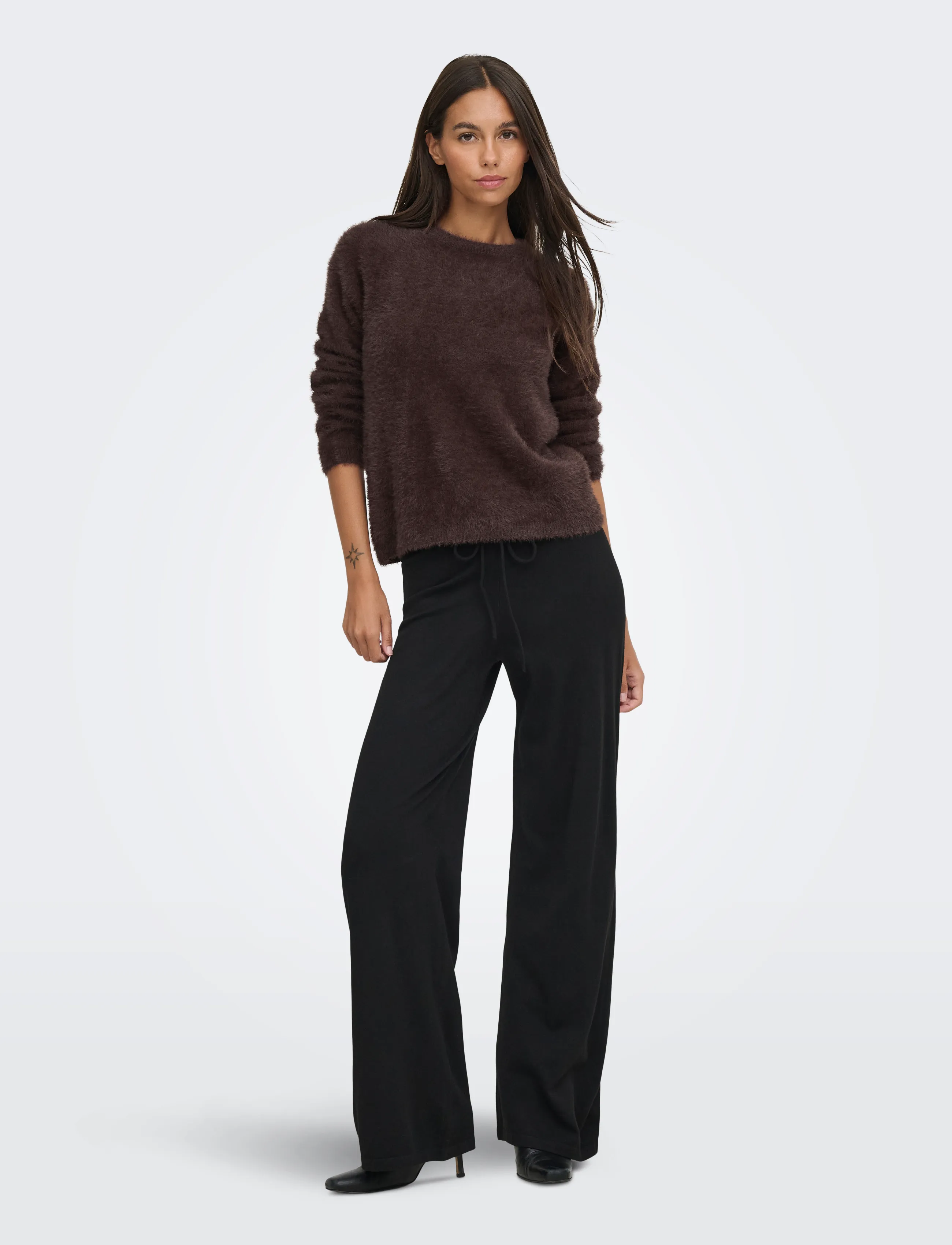 JDY - JDYPRIME JAYLA L/S ON PULLOVER KNT NOOS - coffee bean - 4