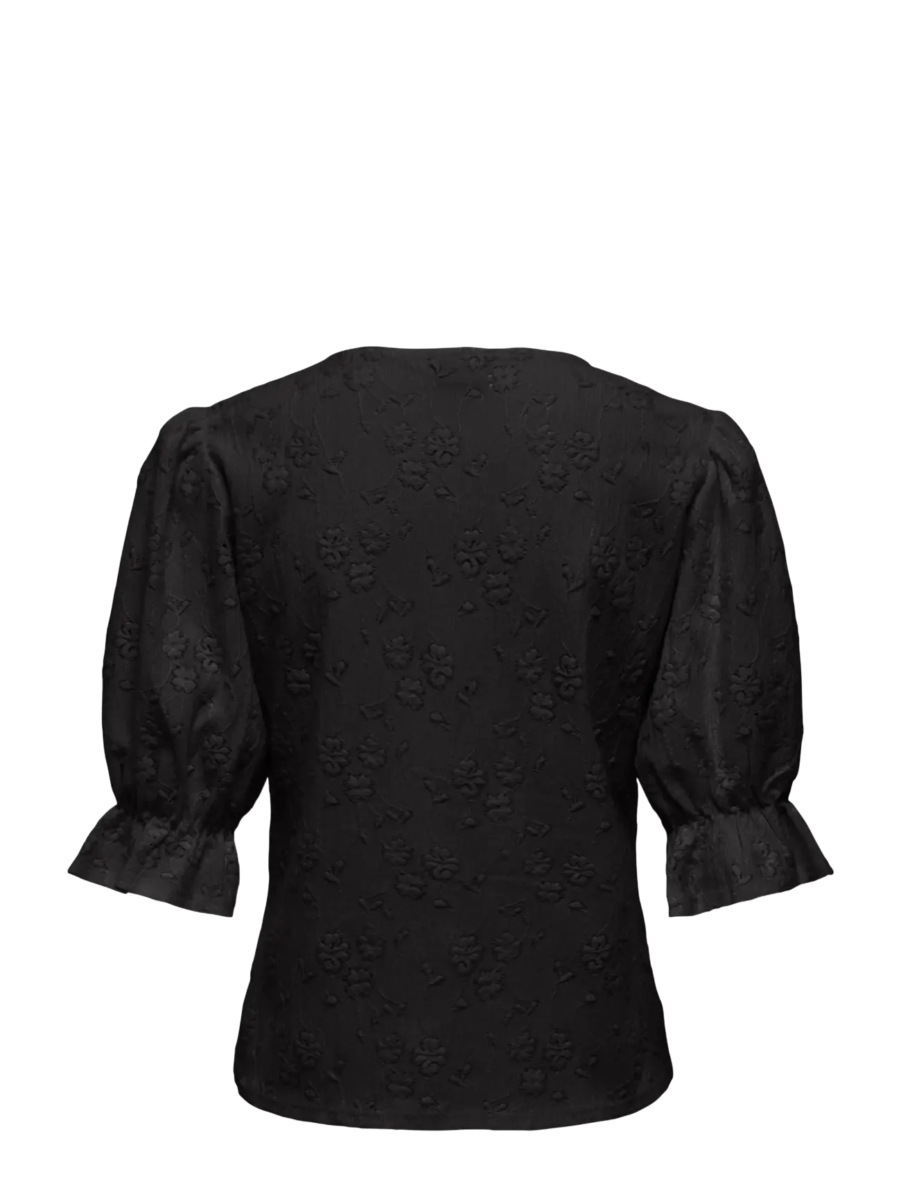 JDY - JDYJAKOBE 2/4 LACE TOP JRS - t-shirts - black - 1