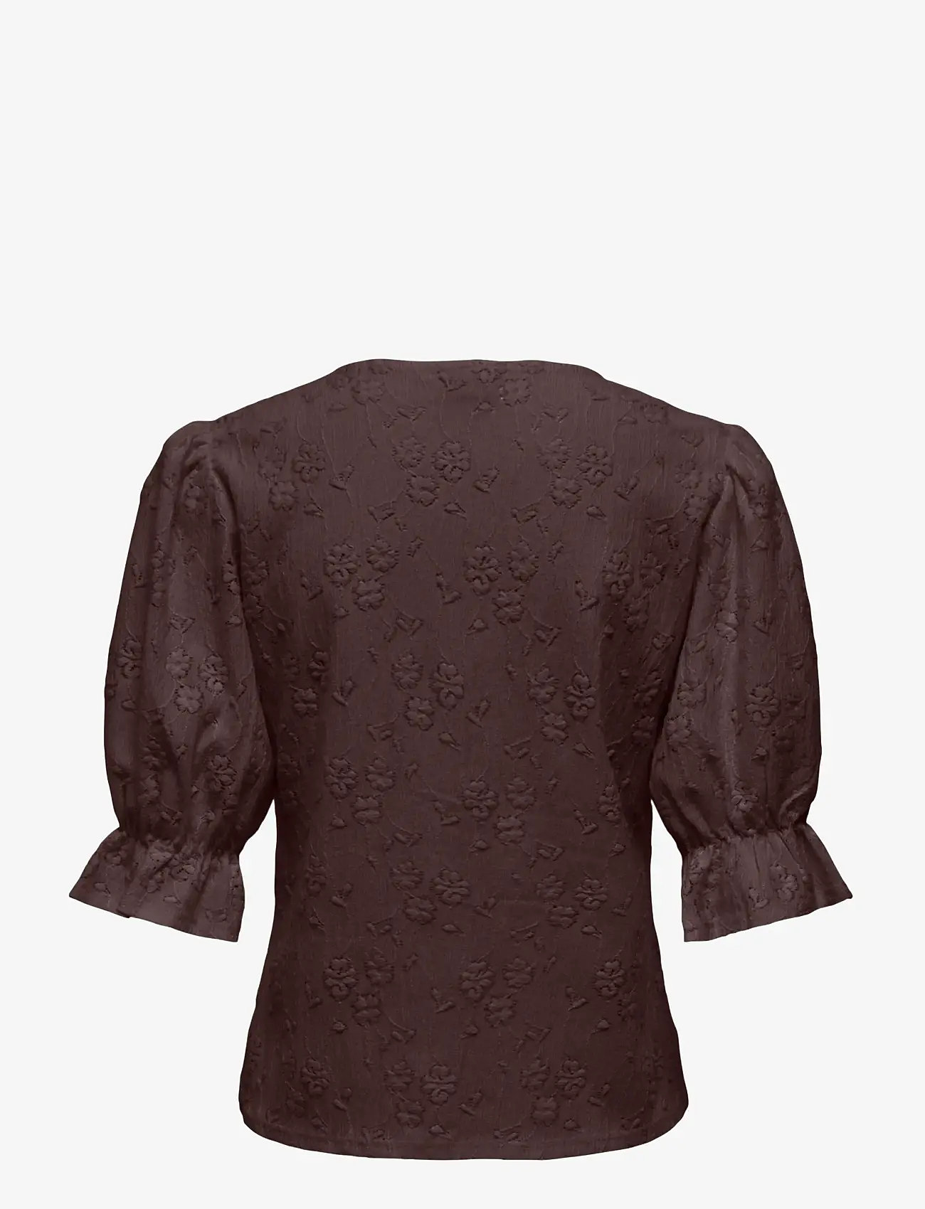 JDY - JDYJAKOBE 2/4 LACE TOP JRS - t-shirts - coffee bean - 2