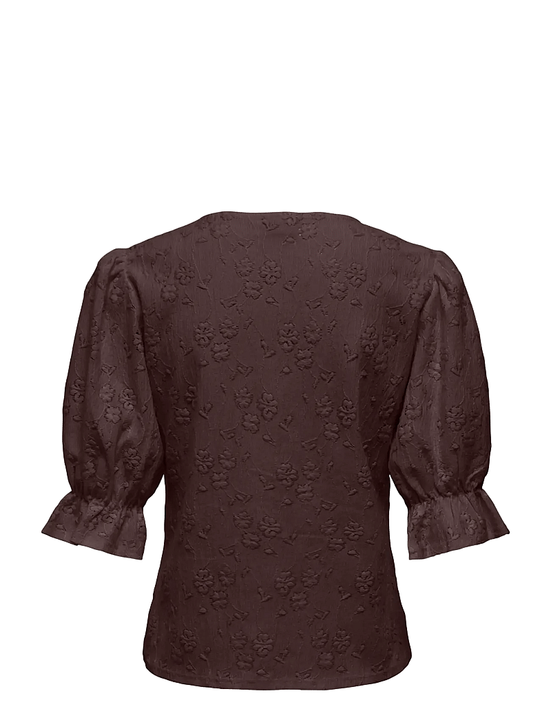 JDY - JDYJAKOBE 2/4 LACE TOP JRS - t-shirts - coffee bean - 2