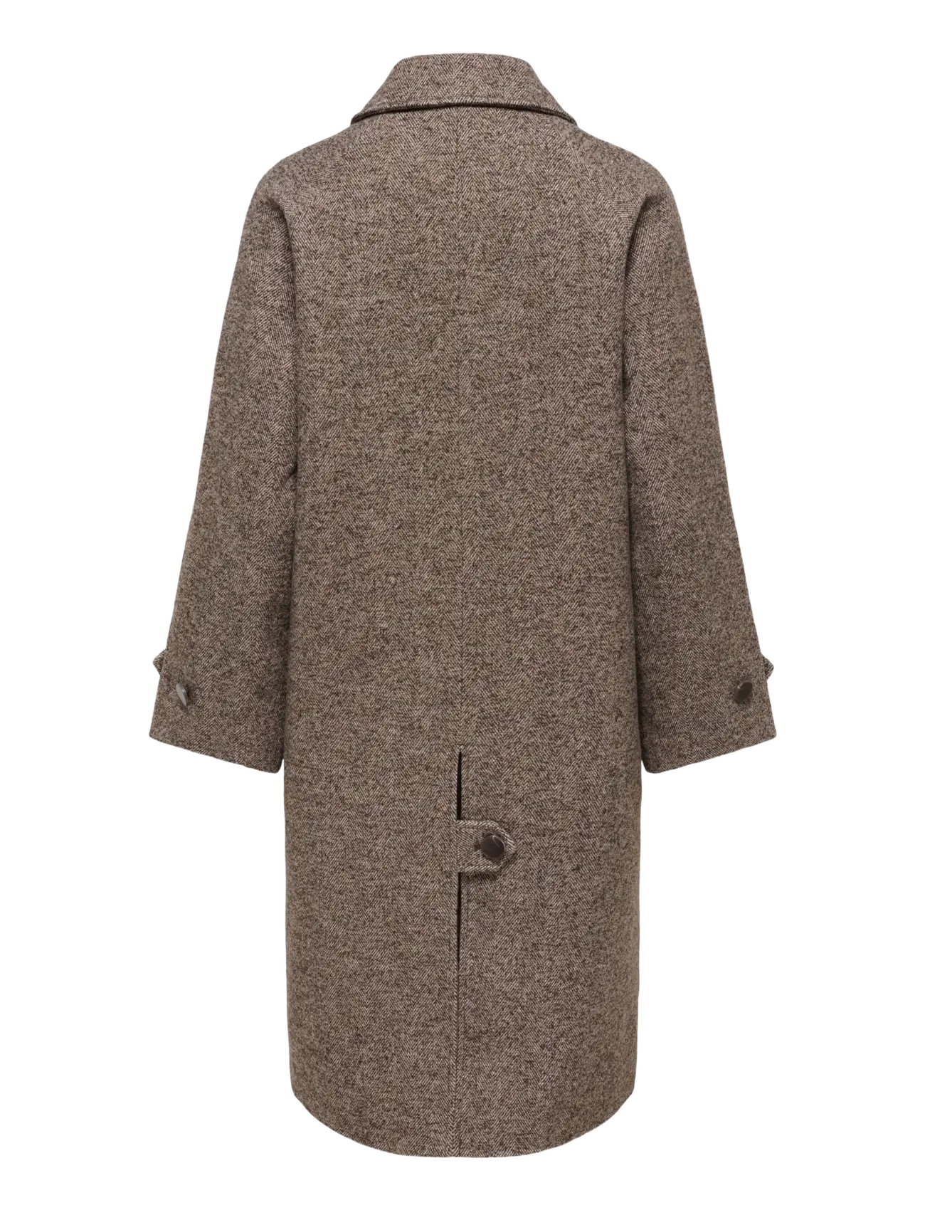 JDY - JDYVINGA HERRINGBONE LONG COAT OTW YFM - mäntel - chocolate torte - 2