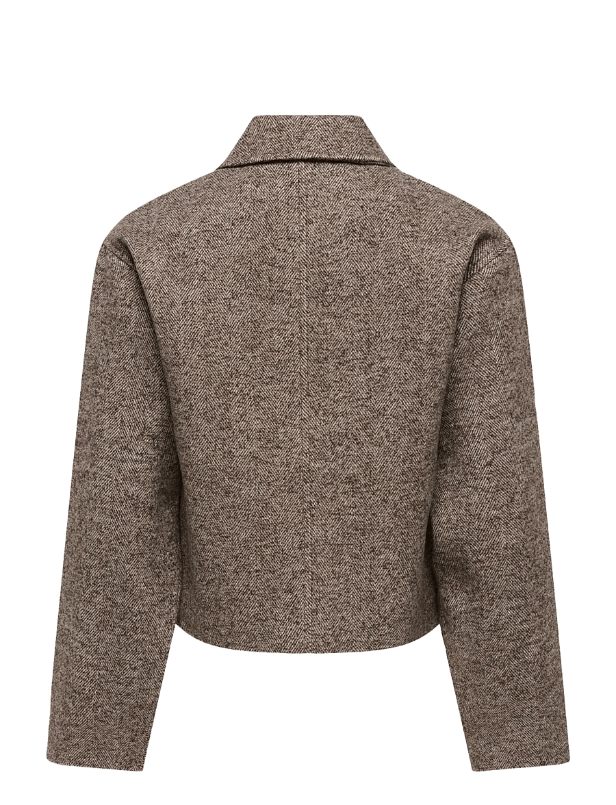 JDY - JDYVINGA HERRINGBONE JACKET OTW NOOS - chocolate torte - 2