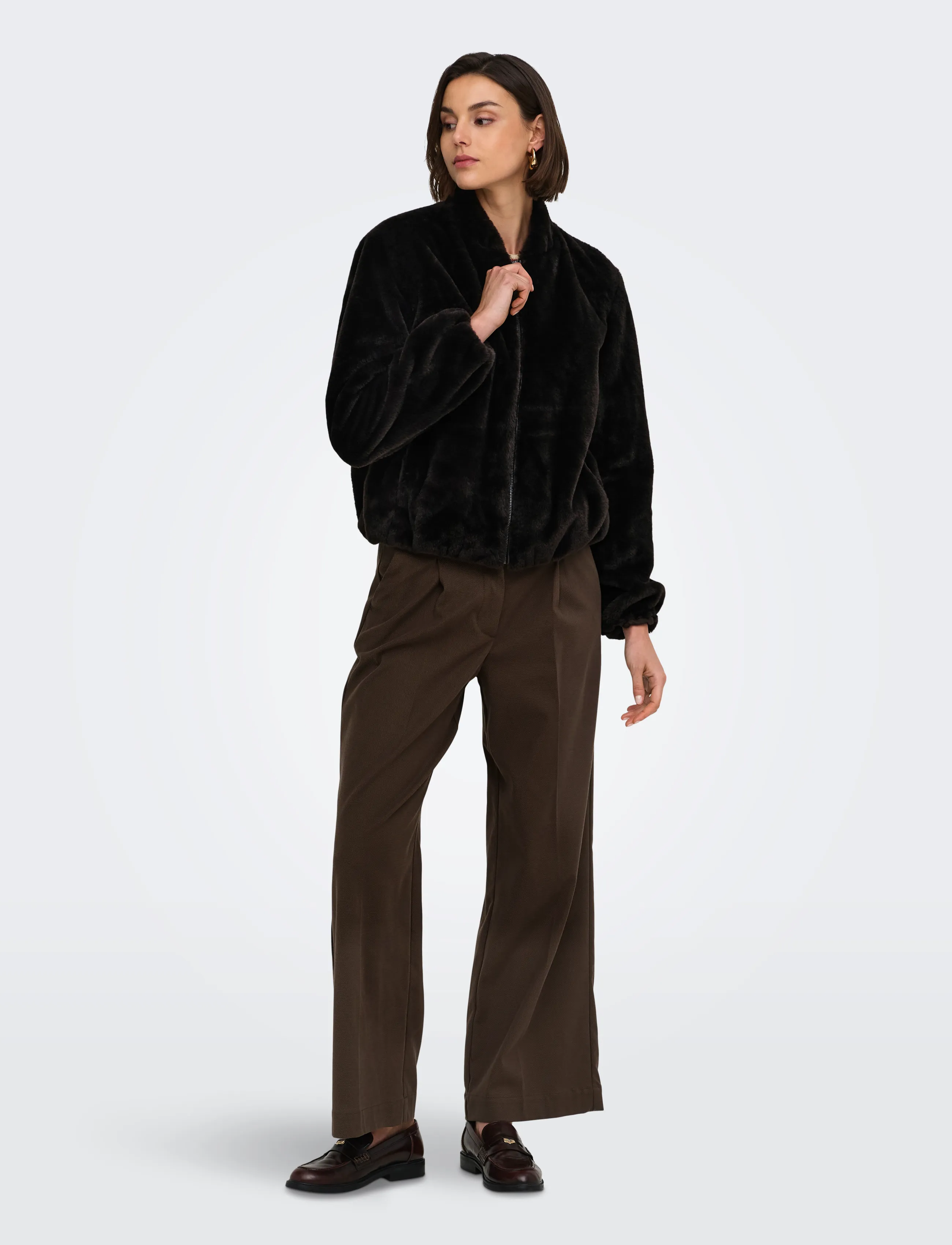 JDY - JDYMACY FAUX FUR BALLOON JACKET OTW NOOS - kunstkarusnahk - chocolate torte - 4