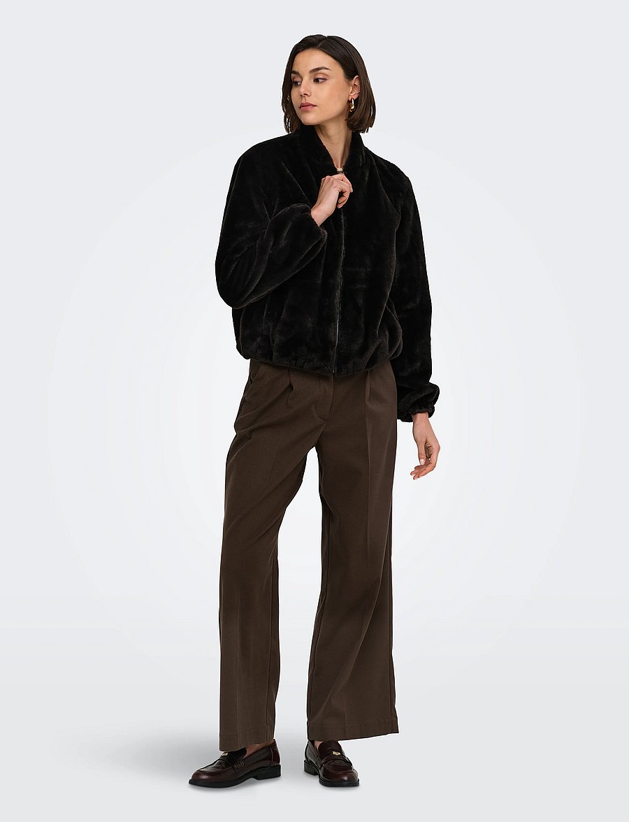 JDY - JDYMACY FAUX FUR BALLOON JACKET OTW NOOS - kunstkarusnahk - chocolate torte - 4