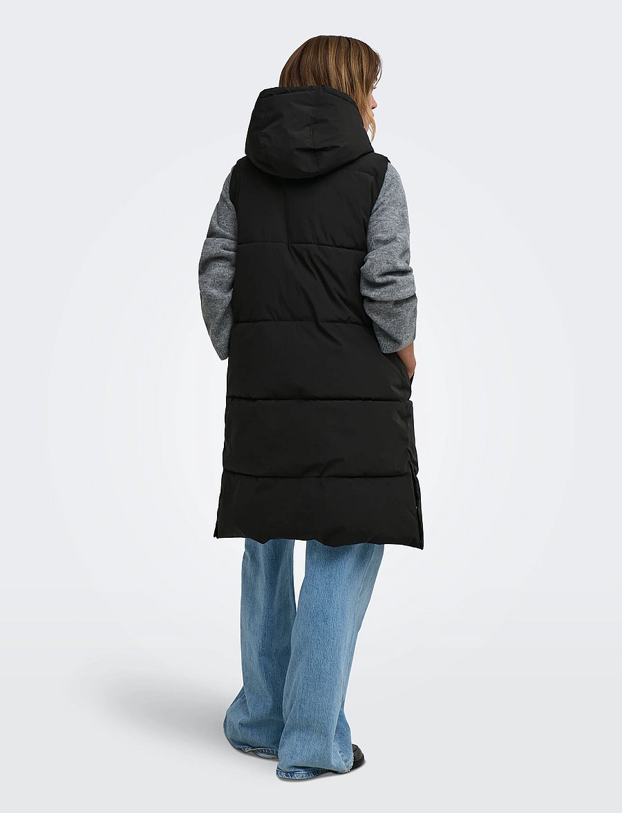 JDY - JDYBLAIR LONG HOOD WAISTCOAT OTW NOOS - black - 3