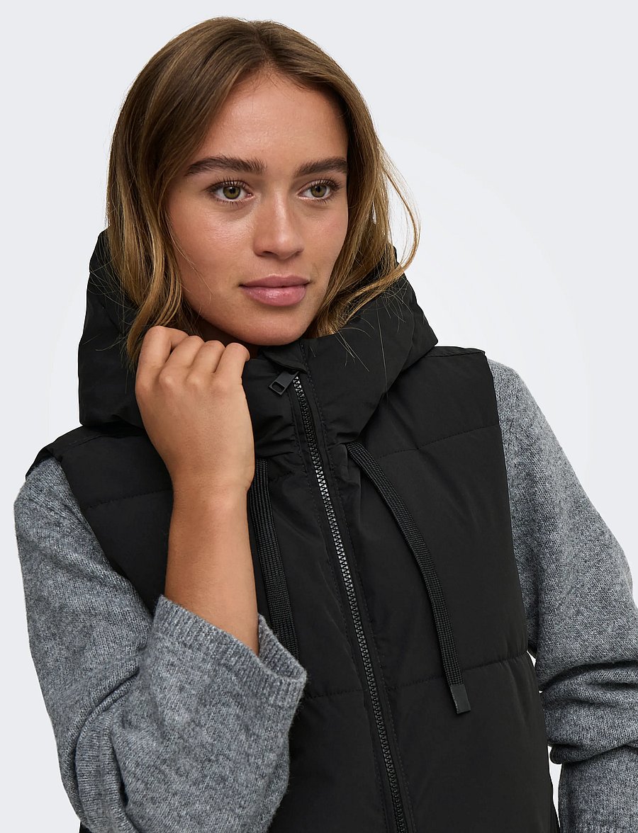 JDY - JDYBLAIR LONG HOOD WAISTCOAT OTW NOOS - black - 5