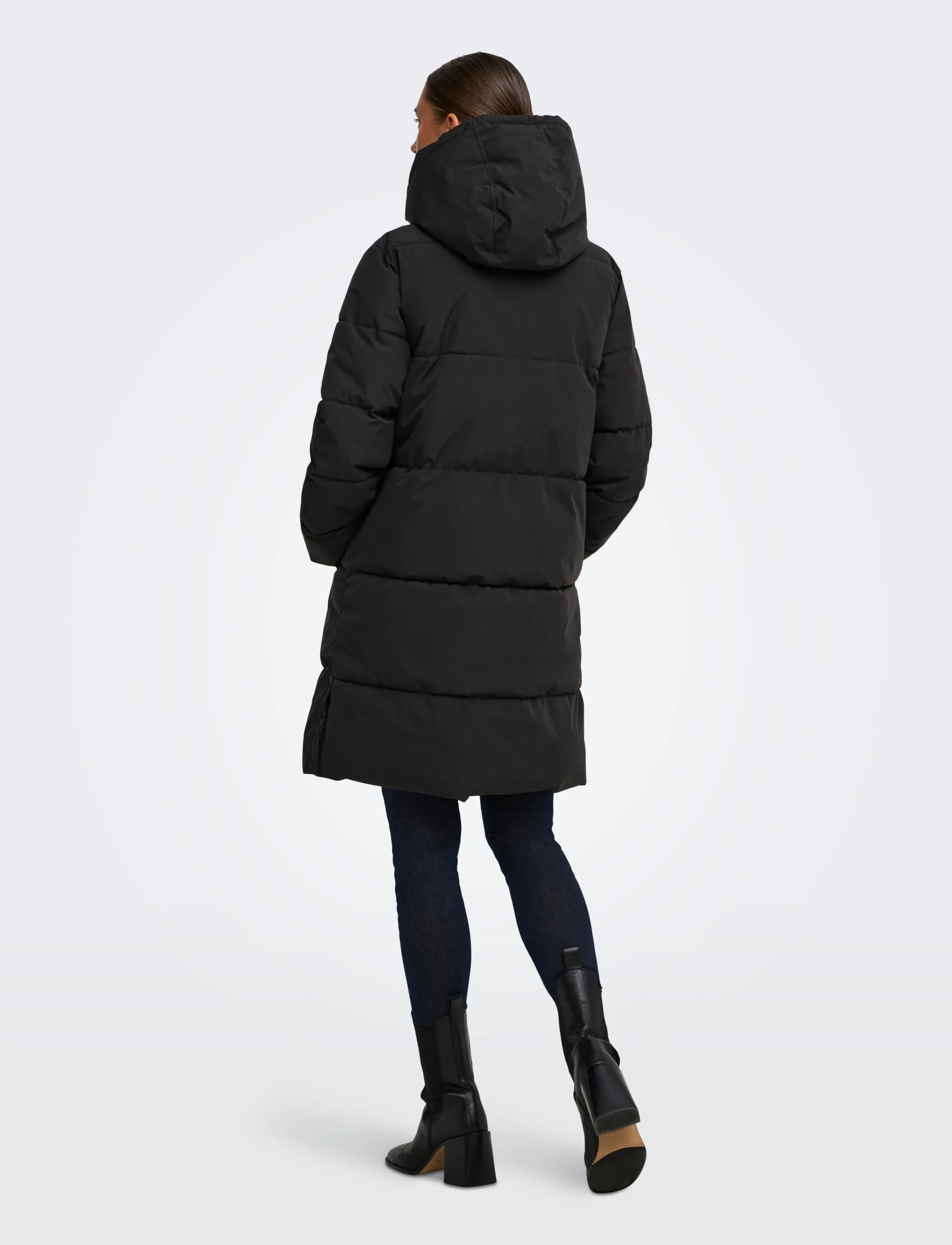 JDY - JDYBLAIR LONG HOOD PUFFER OTW SIJ NOOS - black - 3
