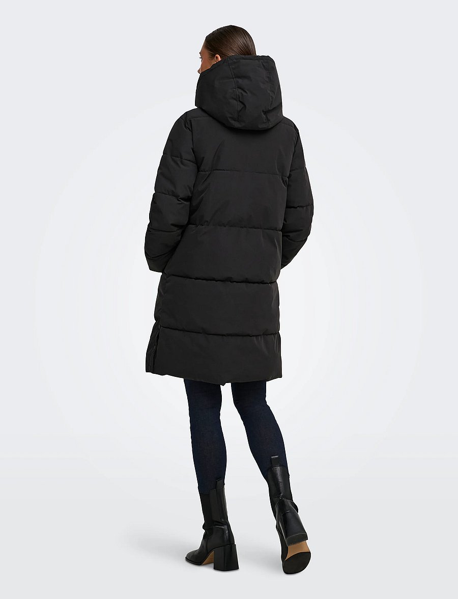 JDY - JDYBLAIR LONG HOOD PUFFER OTW SIJ NOOS - black - 3