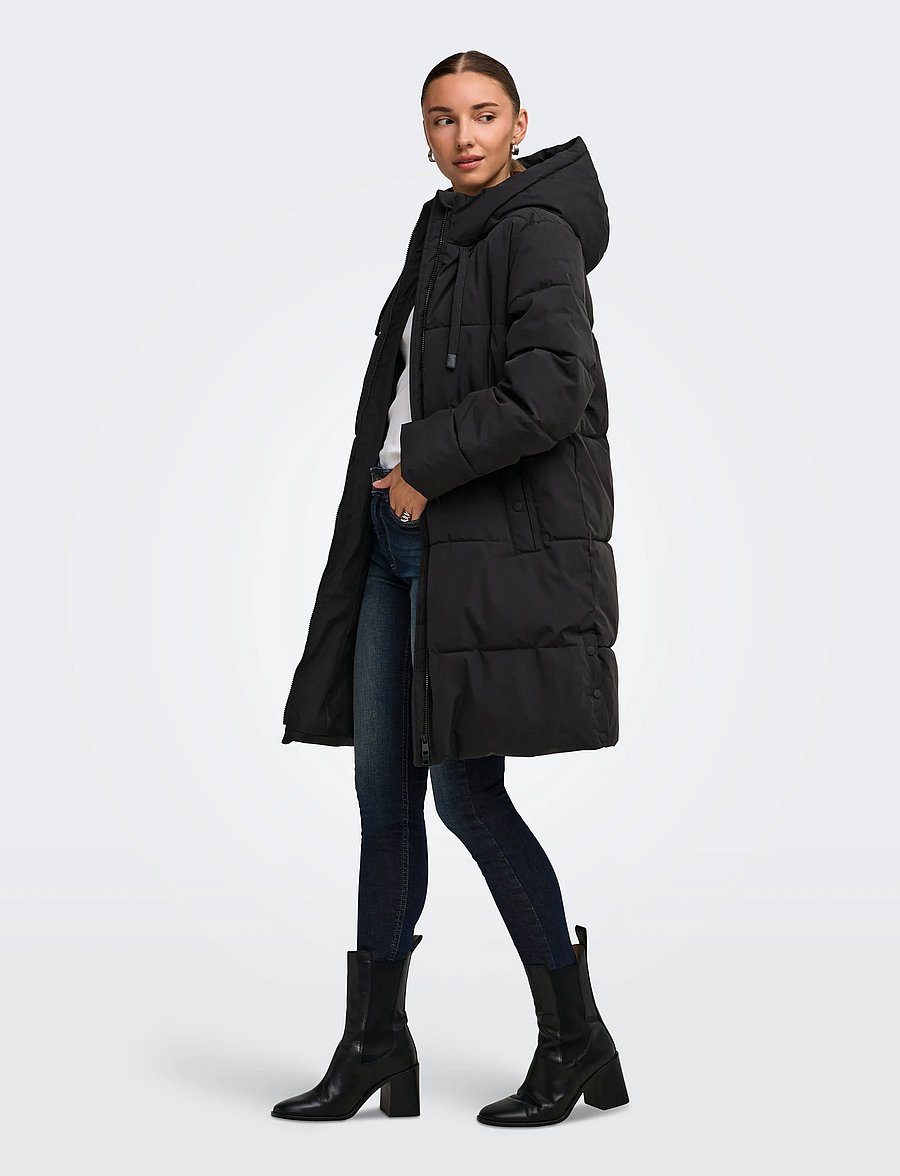 JDY - JDYBLAIR LONG HOOD PUFFER OTW SIJ NOOS - black - 4