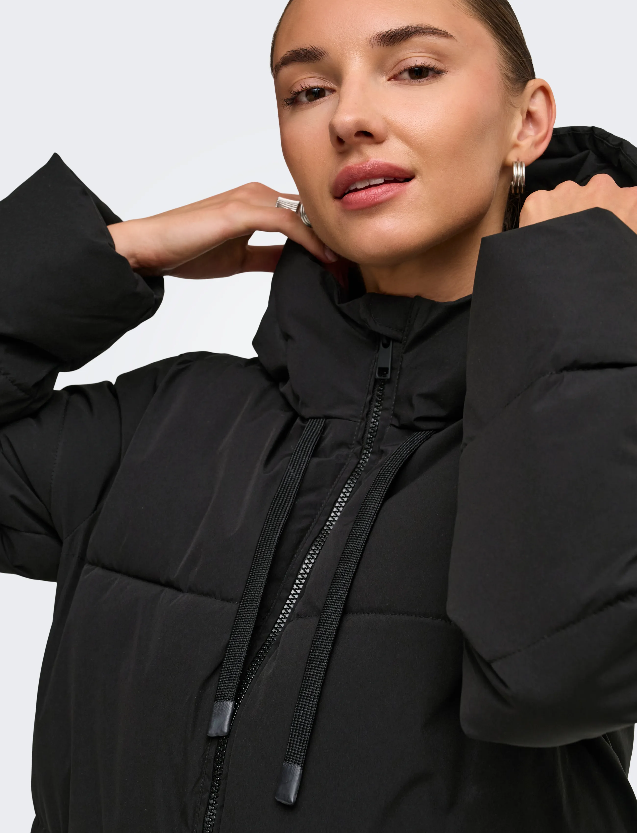 JDY - JDYBLAIR LONG HOOD PUFFER OTW SIJ NOOS - black - 5