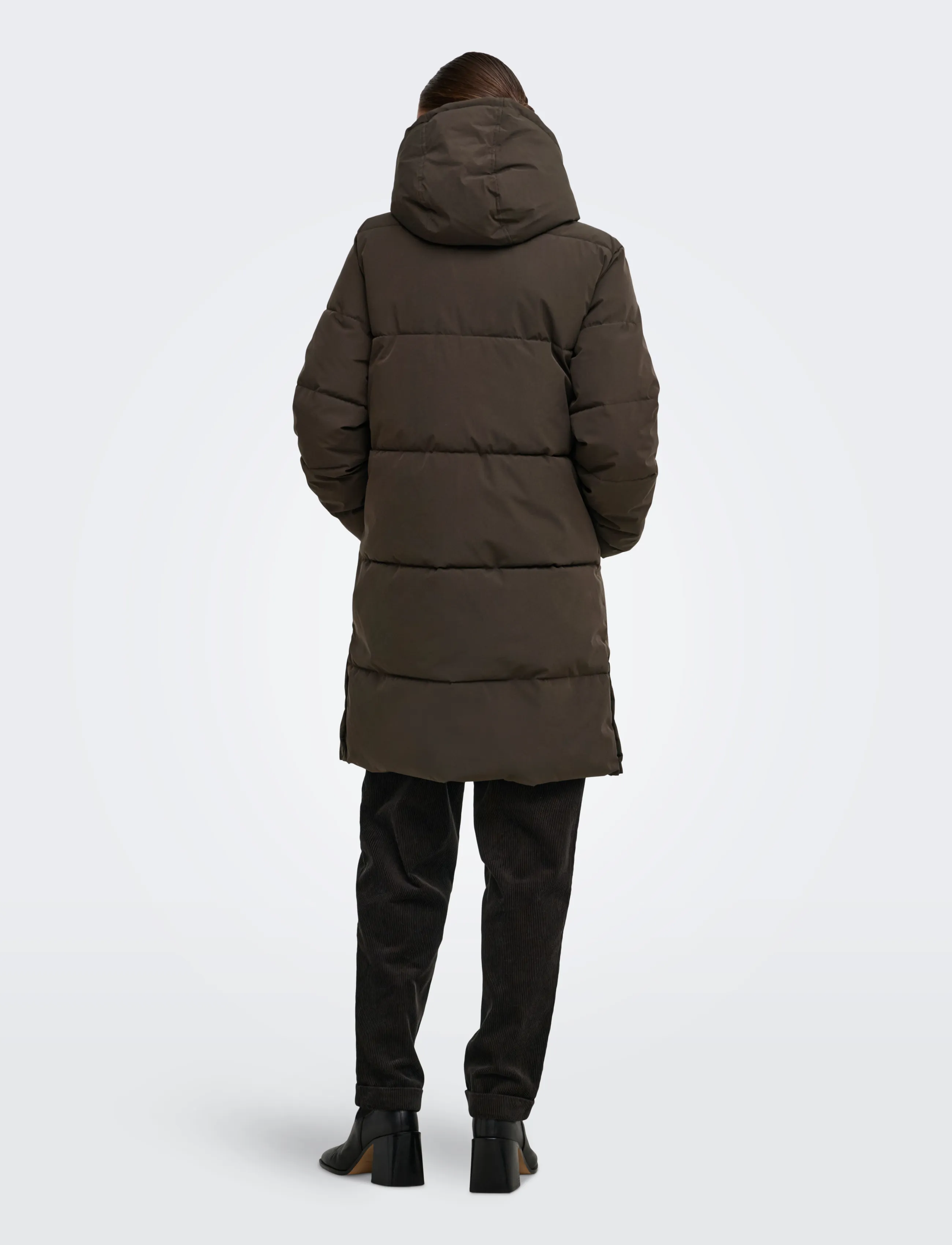 JDY - JDYBLAIR LONG HOOD PUFFER OTW SIJ NOOS - winterjacken - chocolate torte - 3