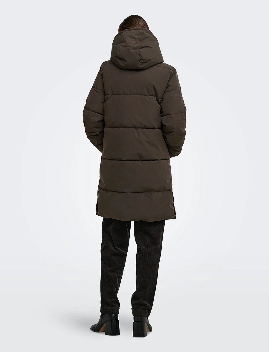 JDY - JDYBLAIR LONG HOOD PUFFER OTW SIJ NOOS - winterjacken - chocolate torte - 3