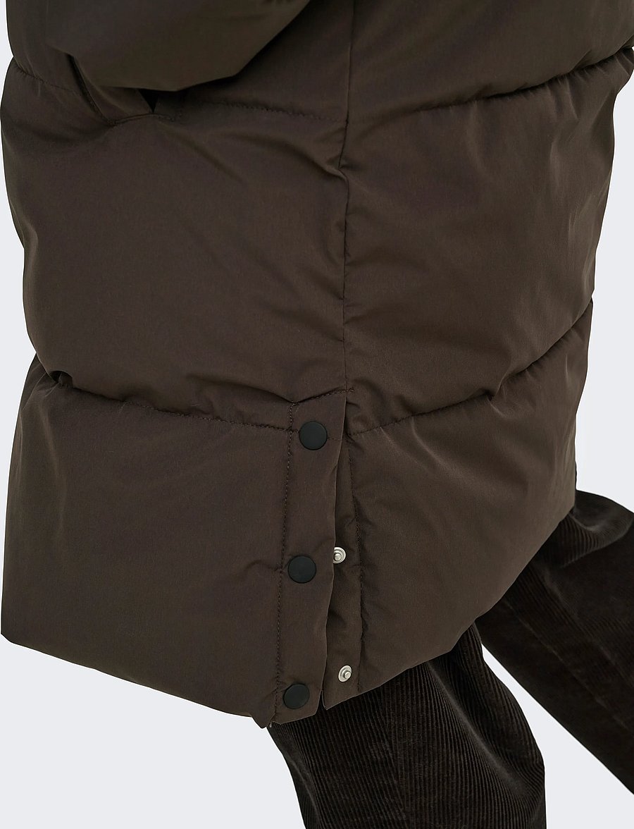 JDY - JDYBLAIR LONG HOOD PUFFER OTW SIJ NOOS - winterjacken - chocolate torte - 5
