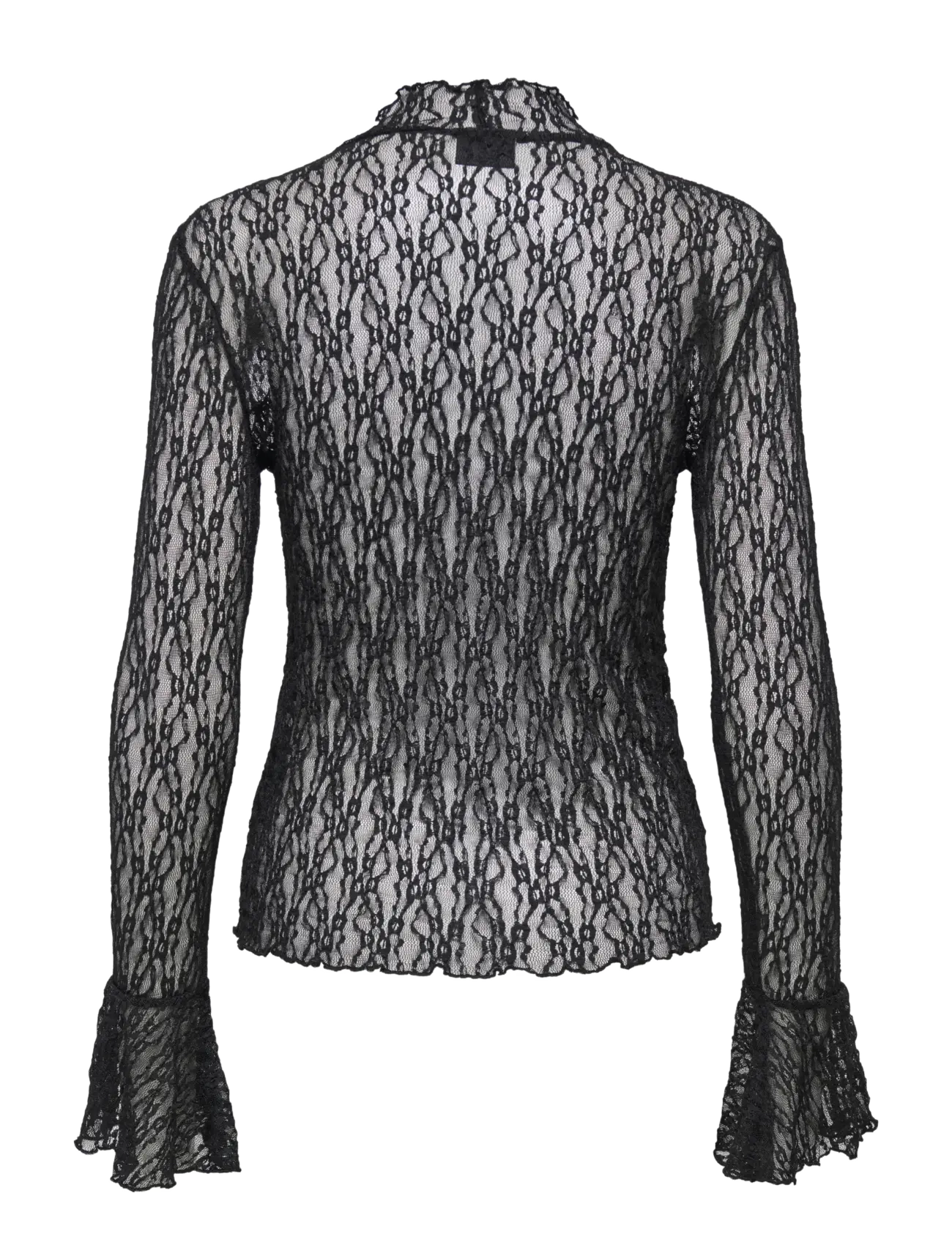JDY - JDYLALA L/S HIGH NECK LACE TOP JRS - black - 2