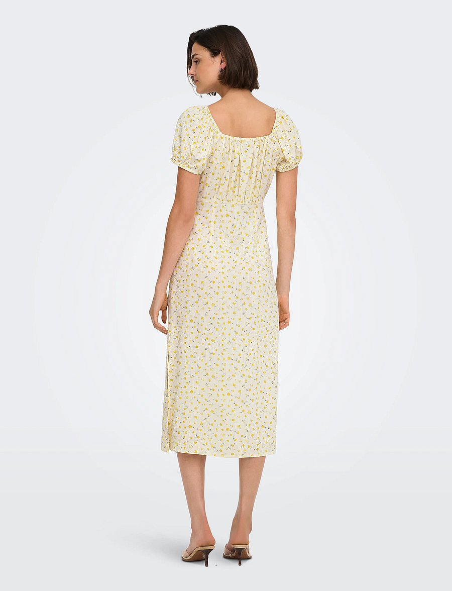 JDY - JDYLYDIA S/S MIDI DRESS WVN EXP - sommerkjoler - cloud dancer - 4