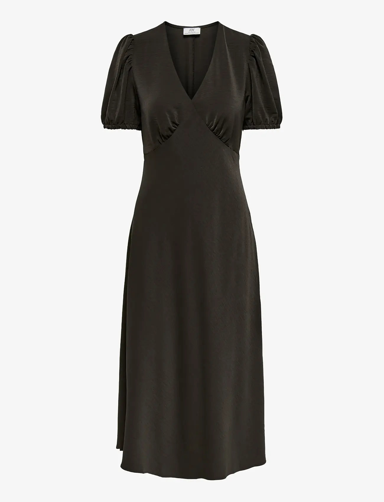 JDY - JDYAYA LIFE S/S MIDI DRESS WVN DIA - festkjoler - chocolate torte - 0