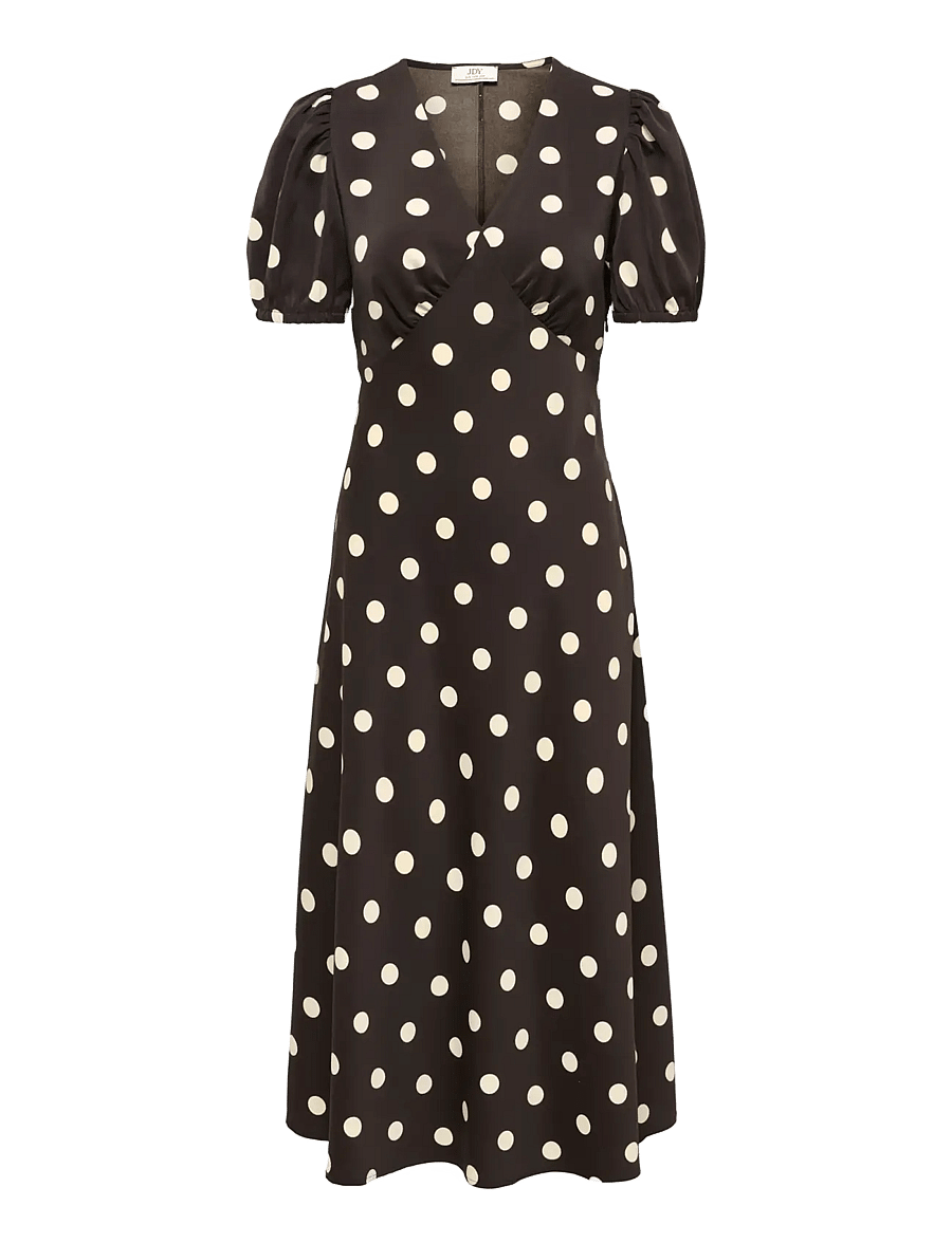 JDY - JDYAYA LIFE S/S MIDI DRESS WVN DIA - partykleider - chocolate torte - 0