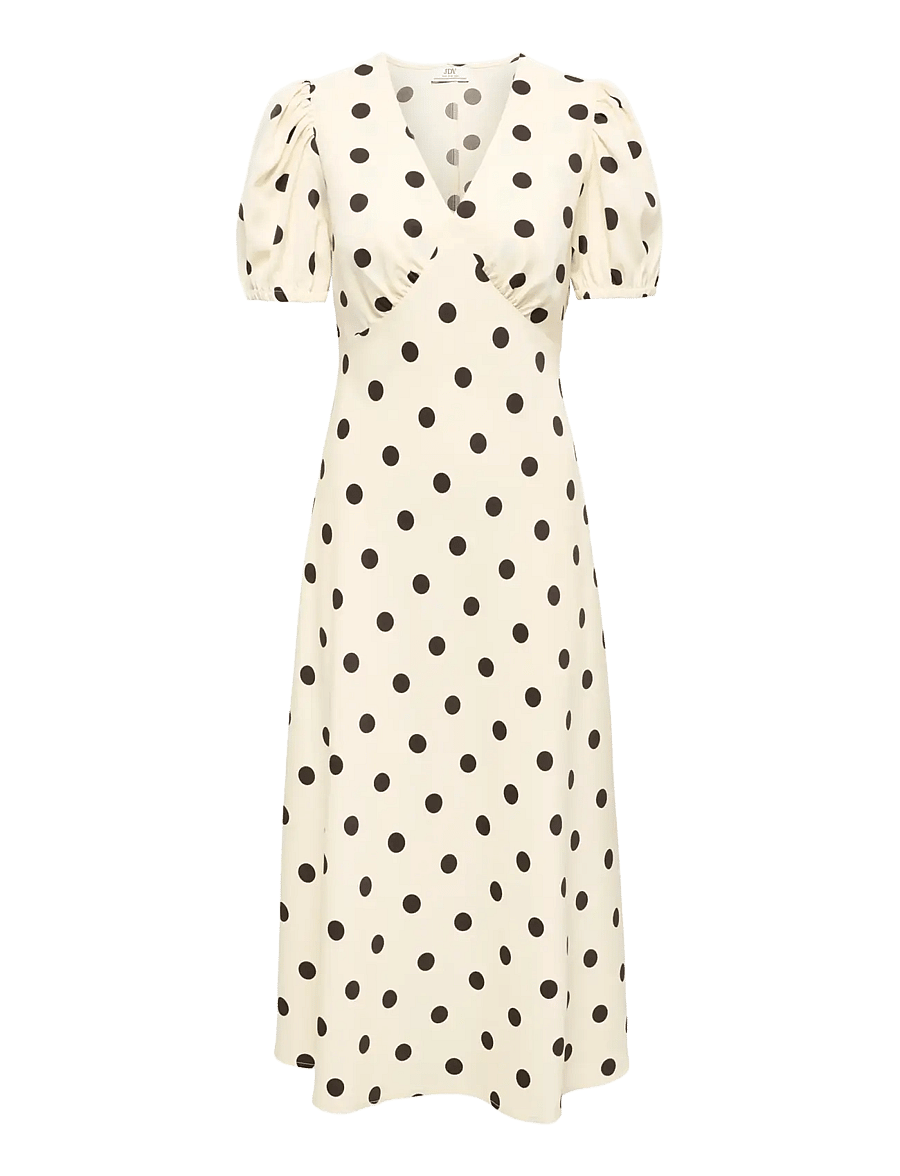 JDY - JDYAYA LIFE S/S MIDI DRESS WVN DIA - partykleider - whitecap gray - 0
