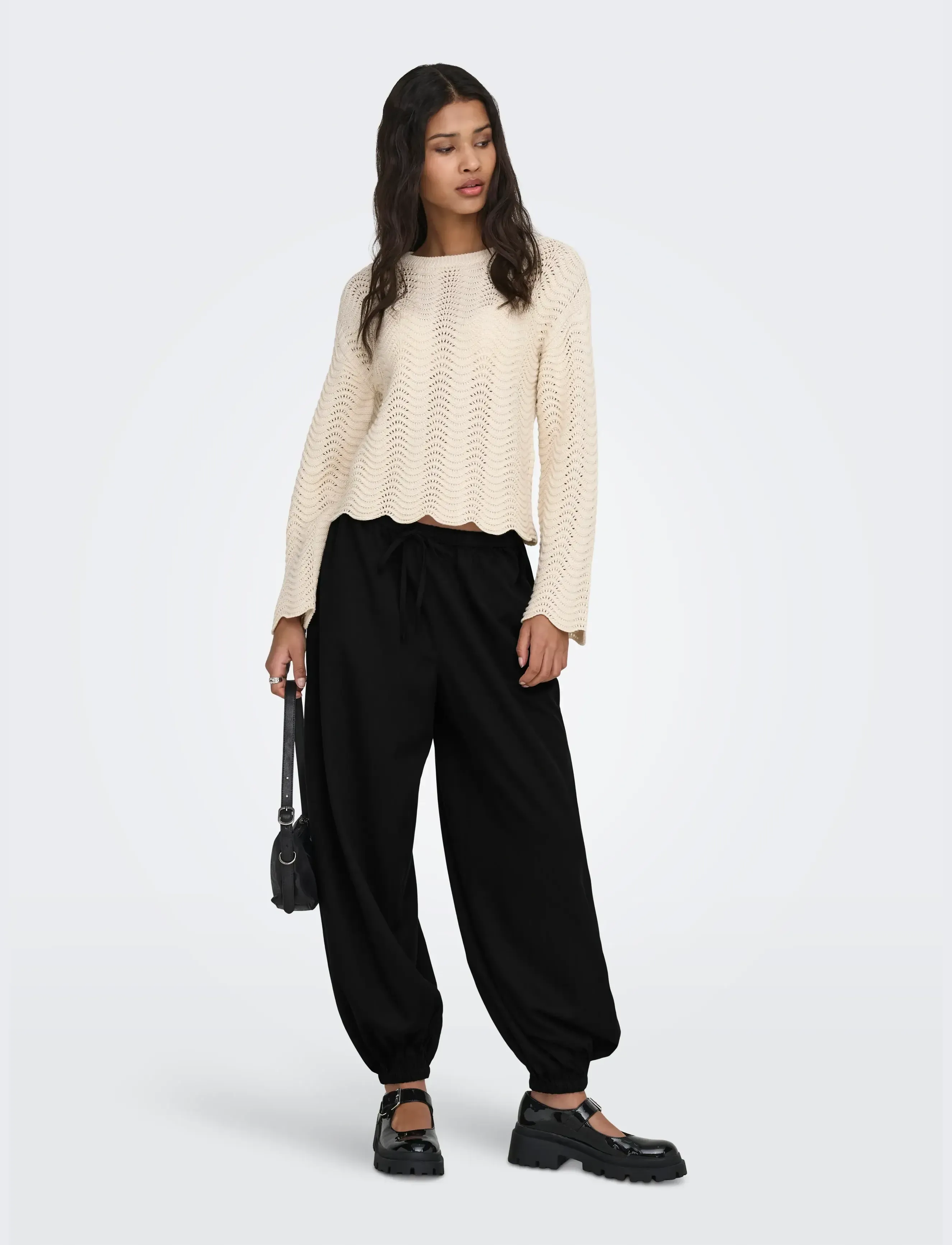 JDY paloma Mw Loose Pant Wvn Noos, Kvinder, Harem Bukser, Sort, Str: S x 32