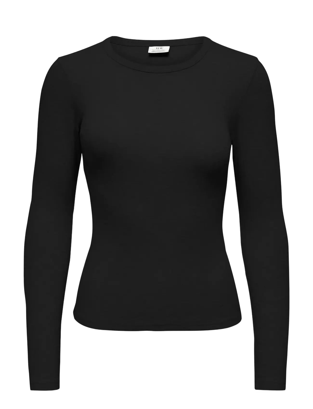 JDY JDYLUCKY L/S O NECK NEW TOP JRS NOOS - T-shirts & Toppe - BLACK / black