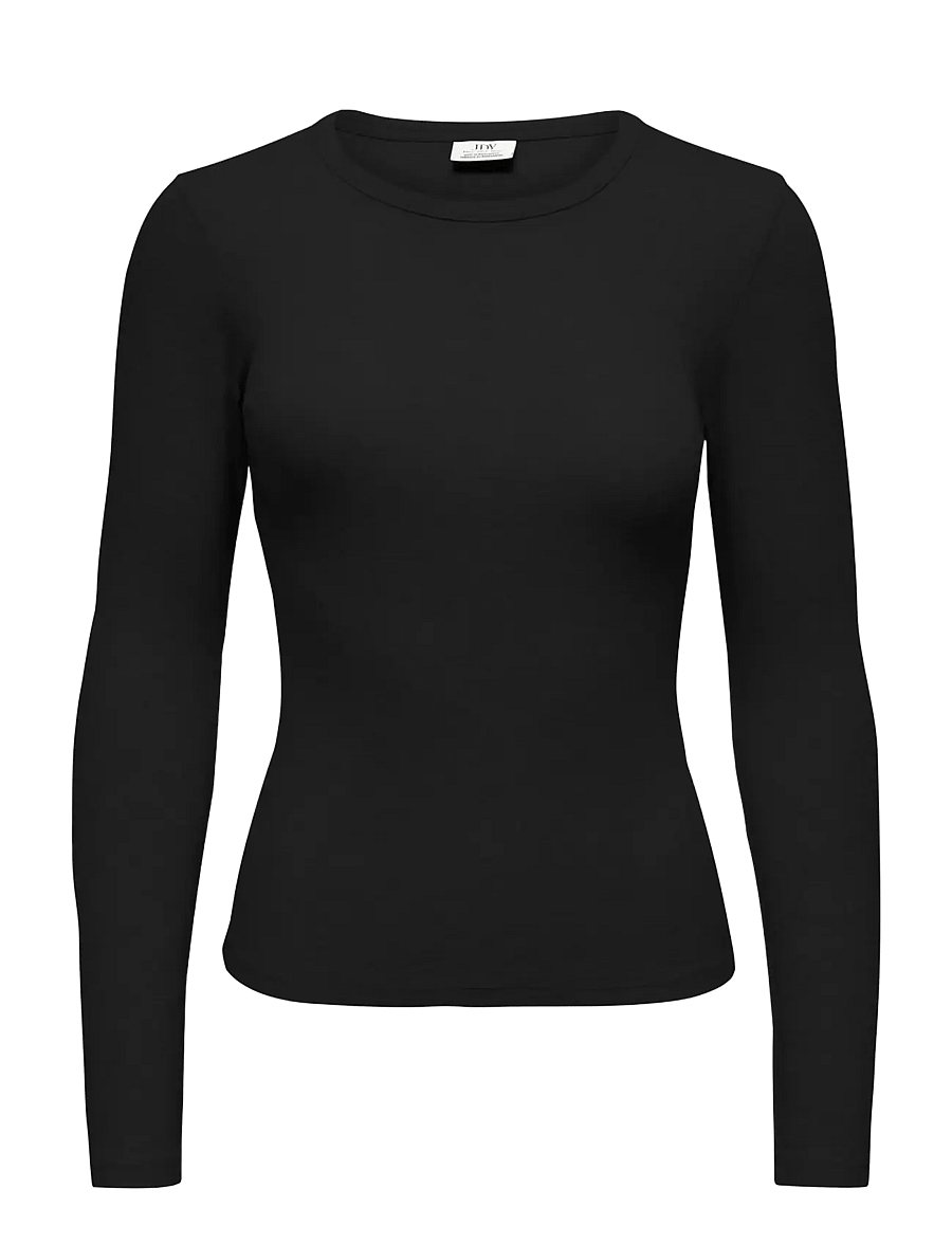 JDY - JDYLUCKY L/S O NECK NEW TOP JRS NOOS - black - 1