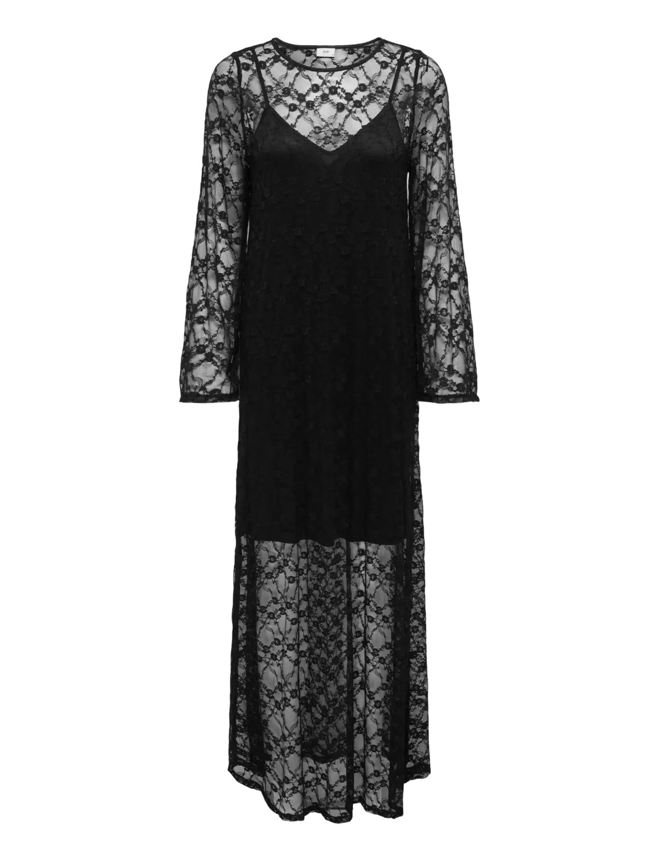 JDY - JDYSILVIA L/S LACE MAXI DRESS JRS - black - 1