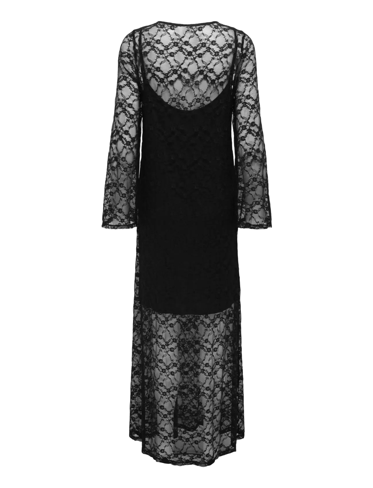 JDY - JDYSILVIA L/S LACE MAXI DRESS JRS - black - 2