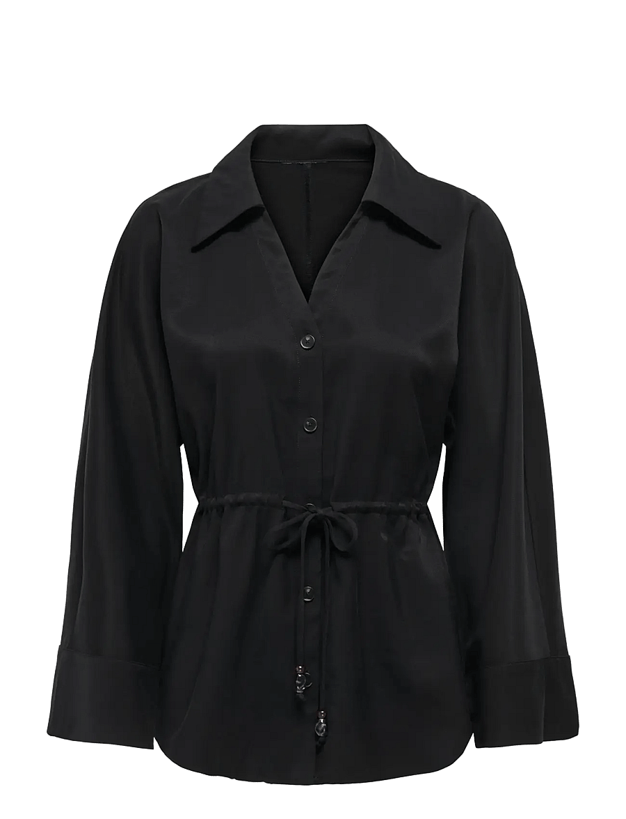 JDY - JDYMILENA L/S SHIRT WVN EXP - langärmlige hemden - black - 1
