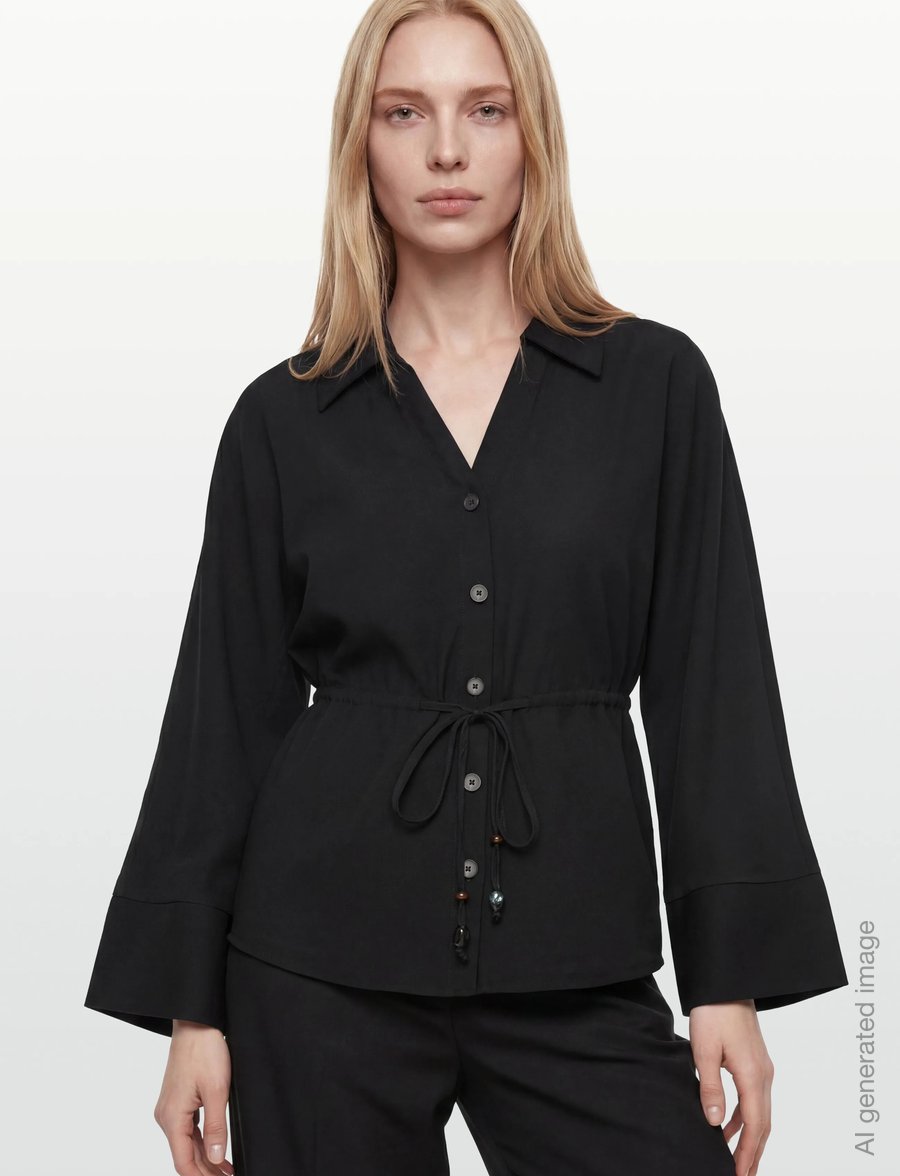 JDY - JDYMILENA L/S SHIRT WVN EXP - langärmlige hemden - black - 3