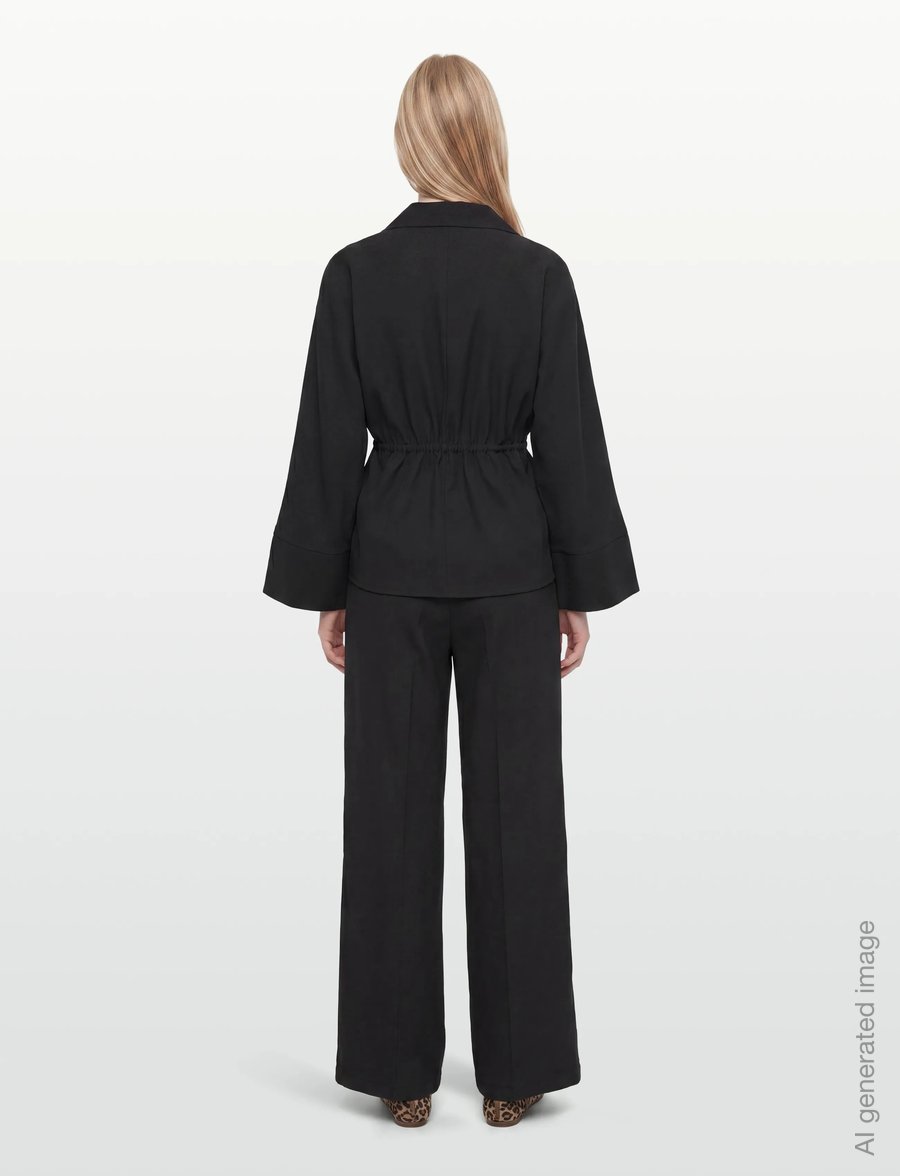 JDY - JDYMILENA L/S SHIRT WVN EXP - langärmlige hemden - black - 4