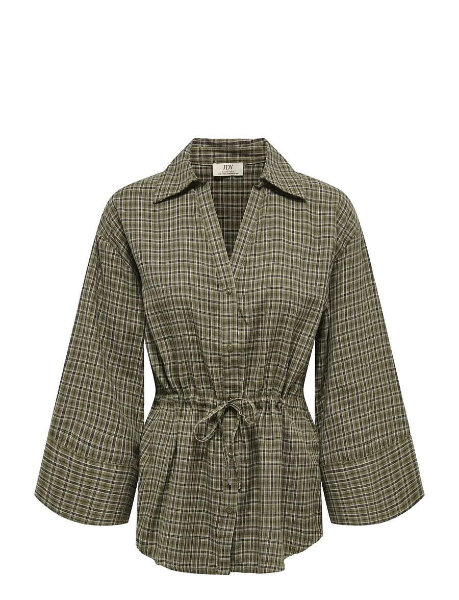 JDY - JDYRIKKA 7/8 TUNNEL SHIRT WVN - långärmade skjortor - dark olive - 1