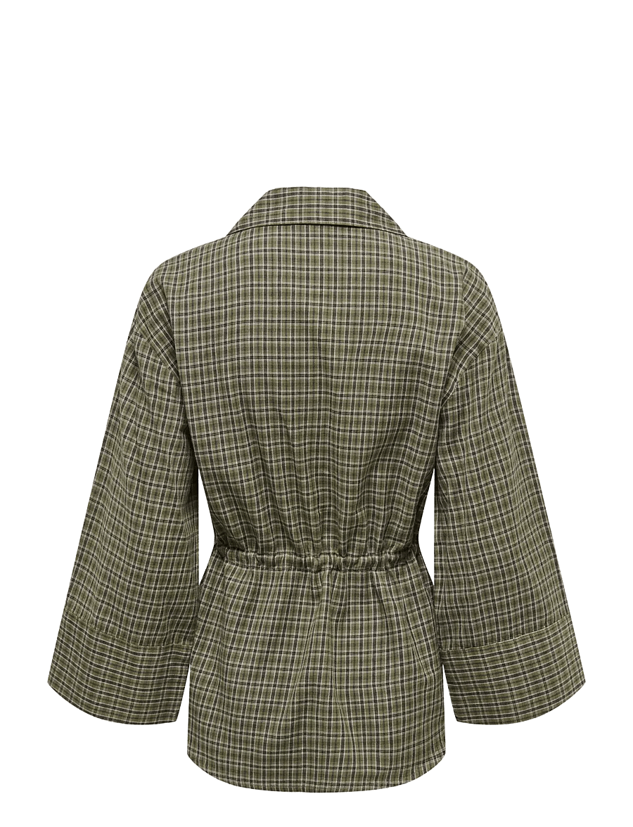 JDY - JDYRIKKA 7/8 TUNNEL SHIRT WVN - långärmade skjortor - dark olive - 2