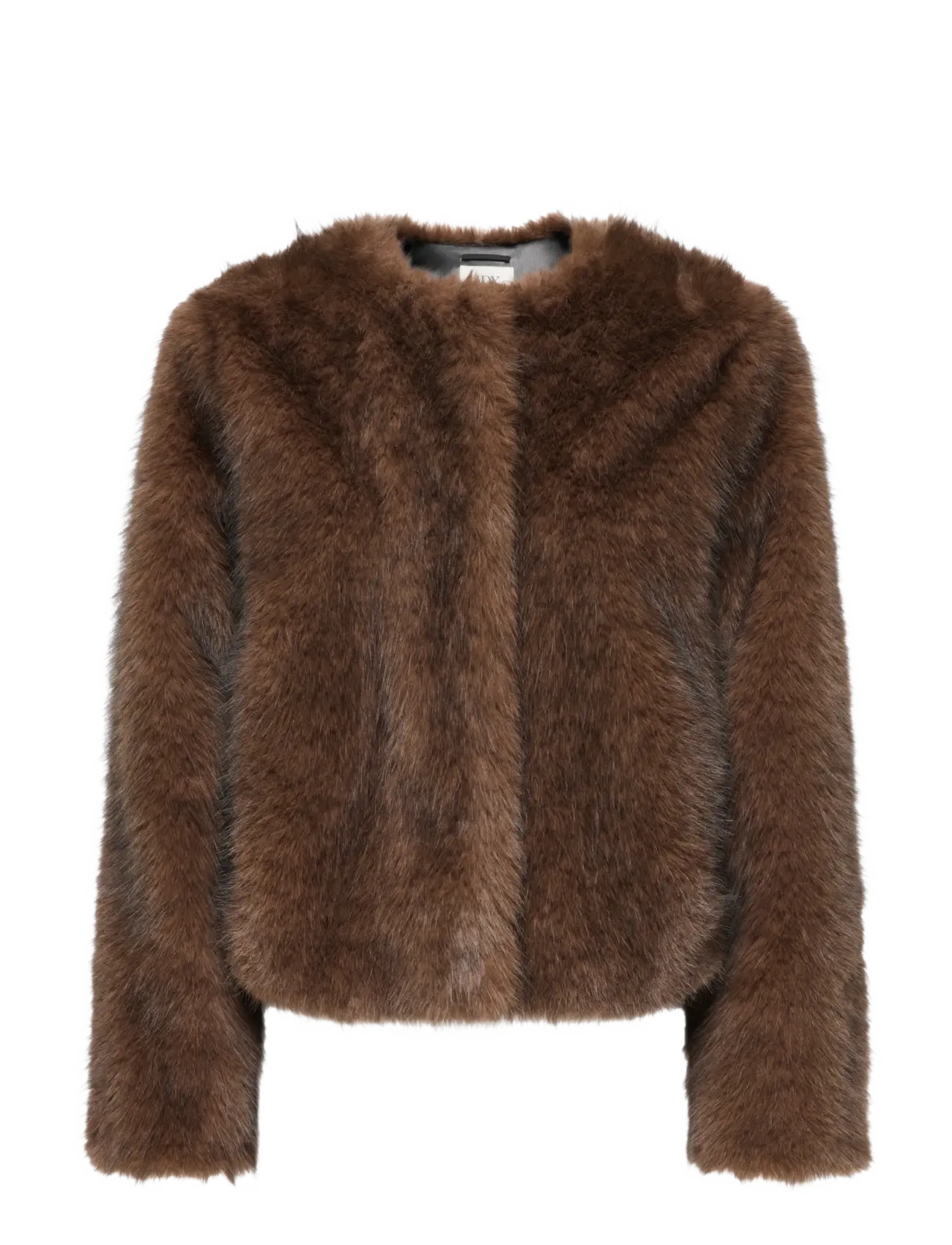 JDY - JDYAMY FAUX FUR SHORT JACKET OTW - fuskpäls - chocolate torte - 1