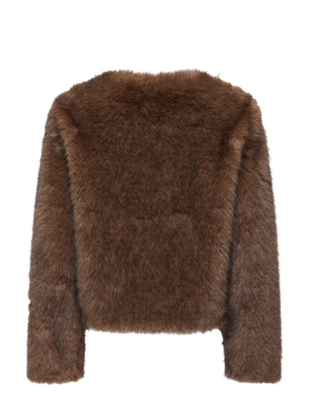 JDY - JDYAMY FAUX FUR SHORT JACKET OTW - fuskpäls - chocolate torte - 2