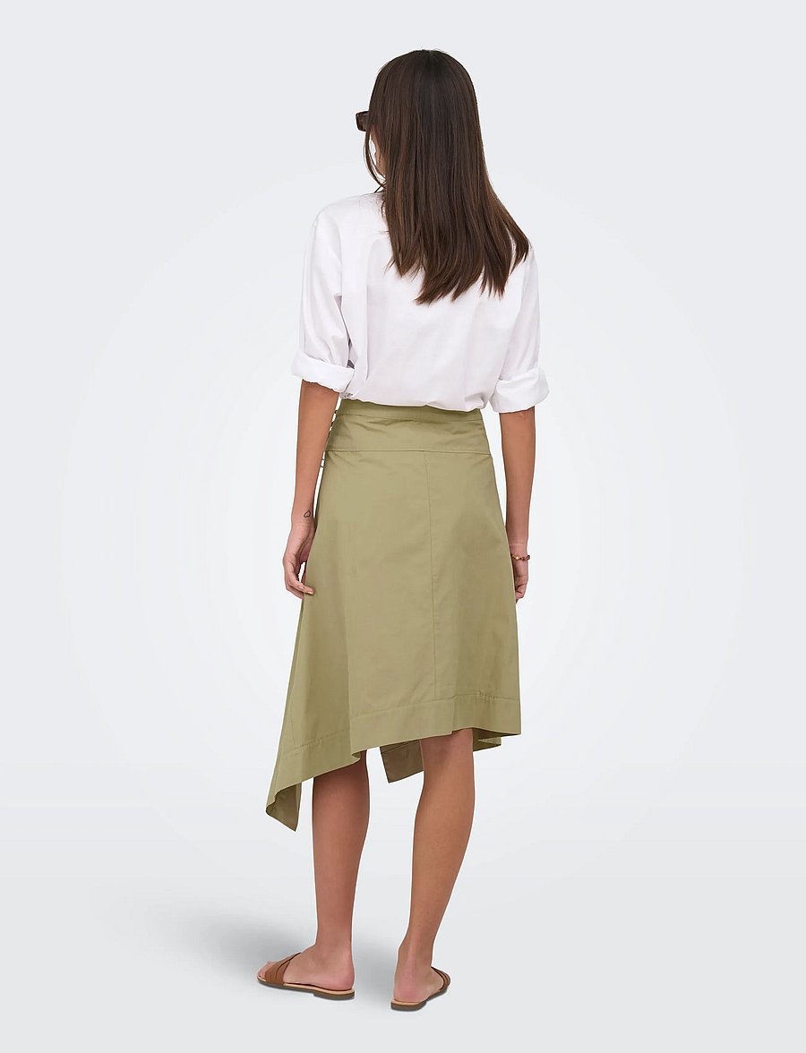 JDY - JDYOLIVIA MW ASYM WRAP SKIRT PNT - slate green - 3