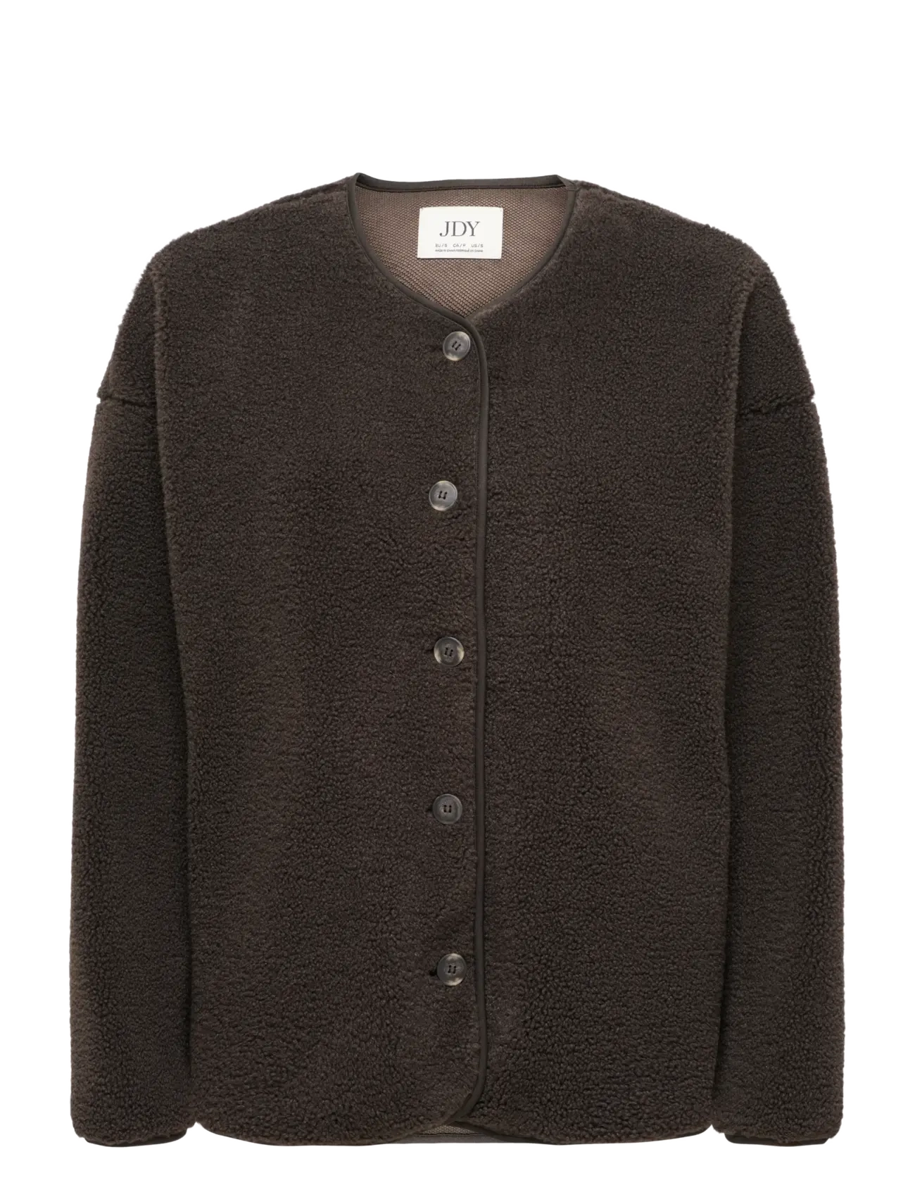 JDY - JDYTELLA L/S TEDDY JACKET JRS - faux fur jakker - mulch - 1