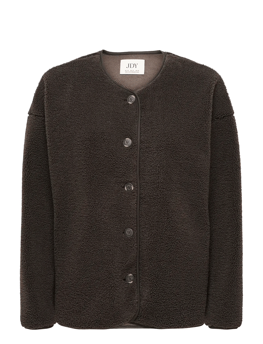 JDY - JDYTELLA L/S TEDDY JACKET JRS - faux fur jakker - mulch - 1