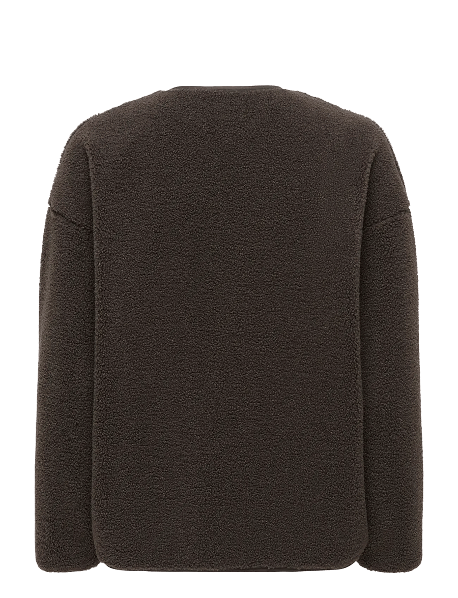 JDY - JDYTELLA L/S TEDDY JACKET JRS - faux fur jakker - mulch - 2