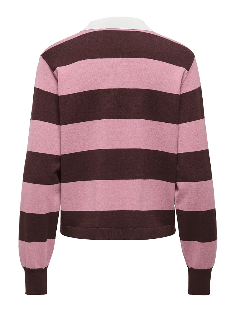 JDY - JDYNAIMA L/S POLO PULLOVER KNT - stickade tröjor - chicory coffee - 1