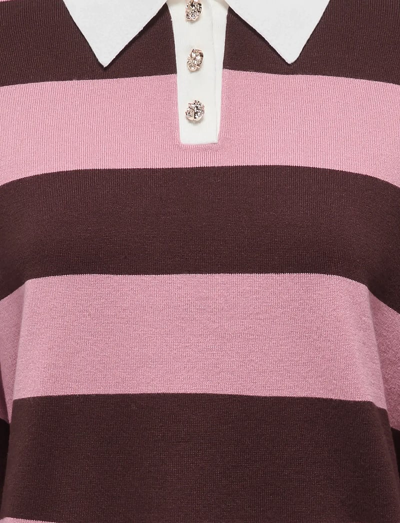 JDY - JDYNAIMA L/S POLO PULLOVER KNT - stickade tröjor - chicory coffee - 2