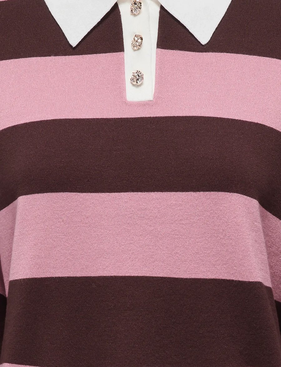 JDY - JDYNAIMA L/S POLO PULLOVER KNT - stickade tröjor - chicory coffee - 2