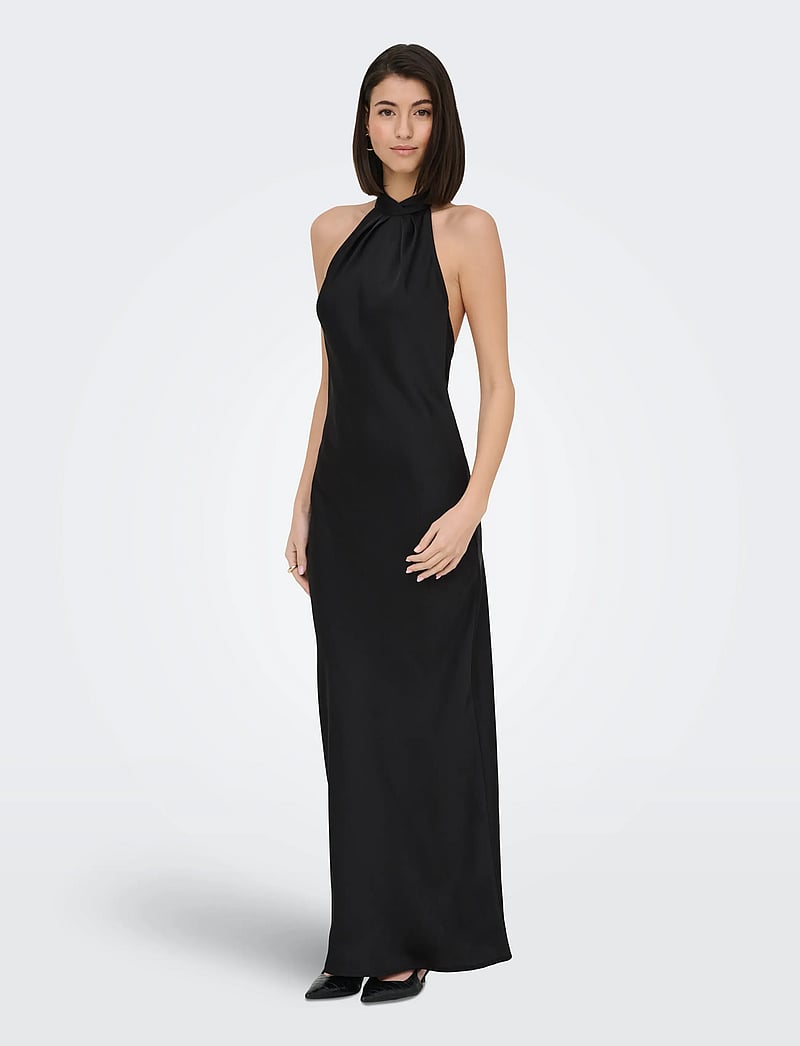 JDY - JDYURBA HALTERNECK LONG DRESS WVN EXP - abendkleider - black onyx - 4